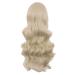 MapofBeauty 28 Inch Blonde Curly Wig - Charming Long Side Bangs Synthetic Hair for Women - Buy Online on GoSupps.com