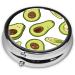 Cartoon Pears Round Pill Box - 3 Compartment Mini Decorative Travel Medicine Organizer - Buy Online on GoSupps.com