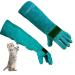 Animal Handling Glove Anti Scratch Protective Gloves for Training Dogs Cat Bird Snake Parrot Lizard Wild Animals Reptiles - Bite Resistant Gloves (Blue)