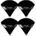 Triangle Powder Puff  Makeup Puff Velour Powder Puff  4 Pcs Soft Powder Puffs for Face and Body Powder Cosmetic Foundation Sponge for Undereye Setting Powder Puff Makeup Tool 4 Black
