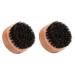 Frcolor 2st beard brushes for men beards for men Bartkamm Bartbrush for men mustache beard beards soft beard brushes for dense beard hairbrush portable man round brush brown+blackx2st 5.8x5.4cmx2pcs