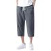 CEWIFO RETRO SHORTS Men's size 7 3D cotton with and pocket buckle shorts men viscose linen pants men summer 5xl short linen pants men summer linen pants men 5xl a2-dark gray 4xl