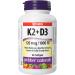 Webber Naturals Vitamin K2 with D3 60 Softgels Helps Support Bones Teeth and Immune Function Gluten & Dairy Free & Vitamin E 400 IU 120 Softgels Natural Source of Vitamin E Vitamin+ Softgel - Buy Online on GoSupps.com