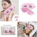 EleCharm Sweet Girl's Satin Eyelash Embroidered Eye Mask Set with Portable Pouch, Pink Satin - 2 Piece - Buy Online on GoSupps.com