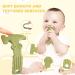 TYRY.HU Teething Toys for Baby Training Baby Toothbrush teether Chew Toy BPA Free Silicone Cooling Tools Shape Baby Teether Relief Gifts for Newborn 4pcs(A) - Buy Online on GoSupps.com