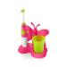 ETA toothbrush for children - children's design labels rotating head practical stand with the cup and hourglass red