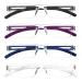 Cojwis 4 Pack frameworkless reading glasses for women and men light and convenient anti-blue light reading aid /tr90 glasses (4 color 3.50 multiplier_x) 4 Mix color 3.5 x