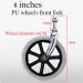 Front Wheel Wheelchair Tyre (8 Inches) Sensitive Pair Colors Available Easy to Operate+ Shock-Absorbing with Front Fork/Bearing for Elderly/Sick/Wheelchair Front Wheels 1pcs Grey 1pcs Grey - Buy Online on GoSupps.com