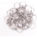 Paxcoo 100Pcs Keychain Rings with Chain and Screw Eye Pins Bulk - Silver Craft Supplies - Buy Online on GoSupps.com