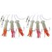 Set 2 dorschtors from Dega by Jenzi rubber octopus 3 arms bright ink fish norway fully mounted length 145cm cord thickness 0.60mm hook size 4/0