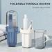 Dzmuero Toothbrush Etui - Portable 2-in-1 Travel Case & Storage | Blue & White Toothbrush Cup for Home & Travel - Buy Online on GoSupps.com