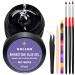 20ml Rhinestones Nail Glue Gel, Nails Art Glue Set Nail Glue for Stones and Gems Jewelry Adhesive Clear Decoration Kit with 1 Wax Picking Pencil, Stick& 3pcs Nail Brushes, Tweezer(UV/LED Cure Needed)