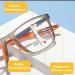 Photochromic Multifocus Reading Glasses | Anti Blue Light Readers | TR90 Flexible Sports Sunglasses 2.5x Orange - Shop Internationally - Buy Online on GoSupps.com