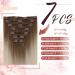 Easyouth Ombre Double Weft Clip in Human Hair Extensions - Brown to Blonde Balayage, 120g 7Pcs 16 Inch - Buy Online on GoSupps.com