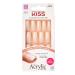 Kiss Salon Acrylic Natural 28 Count Long Length (Pack of 6)