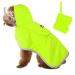 Slowton raincoat dog waterproof transparent double -layer rain jacket dog with hood for small medium and large dogs dog rain coat with reflective strip and storage bag XXXL green