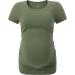 LAPASA Women's Maternity Side Ruched T-Shirts - Short Sleeve Tees - L55 XXL Black+Heather Gray Stripe+Olive Drab - Buy Online on GoSupps.com