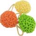 3pcs Shower Ball Bathing Sponge Set - Soft Bath Cotton Honeycomb Bath Ball Body Lotion Applicator - Perfect for Kids & Adults - Buy Online on GoSupps.com