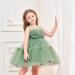 Miipat Baby Girl Tulle Princess Party Dress with Headband - Green (5-6 Years) - Buy Online on GoSupps.com
