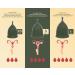 Cotonemio Menstrual Cup Set with Sterilizer (3-Pack) - 100% Medical Silicone BPA-Free Sustainable & Plastic-Free - Up to 12 Hours (Large) - Buy Online on GoSupps.com