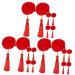 minkissy 9 Pairs Tassel Hair Ball Hair Clip Girl Hair Accessories Hair Barrettes for Thick Hair Chinese New Year Hair Barrettes Red Long Tassels Flower Head Artificial Fur Girl Child