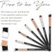 7 Piece Vegan Eye Brush Set - Eyeshadow, Eyeliner, Blending, Crease Kit - Black - Synthetic Bristles for Long-Lasting, Professional Makeup Application - Buy Online on GoSupps.com