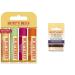 Burt's BEES 100 % natural moisturizing lip balm in 4-pack 17 g & 100 percent natural intensive lip care for night 7.08 g bundle with intensive lip care