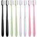 Patelai 8 Pieces Soft Toothbrush Micro Nano Extra Soft Bristles Manual Soft Toothbrush with 20 000 Bristles for Teeth Oral Gum Adults(Black White Pink Green Handle with White Bristle)