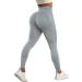 CFR High Waist Butt Scrunch Leggings Workout Seamless Leggings for Women Sexy Cut Out Yoga Pants #2 Grey Large