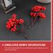 HOMSFOU 10pcs Artificial Red Fruit Wreath Decor Dry Flowers for Decoration Christmas Home Decor Floral Arrangement Supplies Christmas Decor Artificial Plants Stems Bouquet Plastic Berry - Buy Online on GoSupps.com