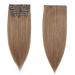 Clip-In Real Hair Extensions - 18 Clips 7A Remy Hair 55cm Soft & Smooth - Light Brown #06 - Buy Online on GoSupps.com
