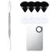 AHQiZFX 10-in-1 Makeup Spatula and Powder Puff Set with Professional Cosmetic Palette Triangle Puff for Eye Shadow Spatula Facial Cosmetic Makeup Tool for Eyelashe Body