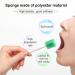 Buy Sterile Oral Sponges - 50 PCS Dental Swabs for Oral Hygiene | Cleaning Mouth Swab & Foam Care - Plum Blossom Cyan - Buy Online on GoSupps.com