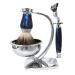 Magyfosia Razor Hobel starter set with MACH 3 triple blades shaving soap peel 100 % roof hair brush shaving stand gift set for men from 50 years 4 parts