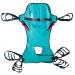 Full Body Patient Lift Sling with Commode Opening Four Point Support Transfer Shower Sling Toileting Sling with Head Support and Padded Legs (Color : Green)