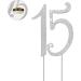 PRETYZOOM quinceanera decorations 15 cake topper quince paste birthday candles for numero decoracion para quincea era 15th mis- 15 Cake Topper Number Cake Inserts Decor Food Toppers- for Adults Children Kids - Buy Online on GoSupps.com