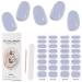 Kalolary 32PCS Cured Gel Nail Polish Strips Adhesive Full Wrap Gel Nail Art Sticker Waterproof Gel Nail Wrap Stickers with Nail File and Stick(UV/LED Lamp Required) (Light Purple)