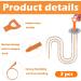 Drain Snake 3 Pcs Orange Drain Snake Unblocker Drain Hair Remover for Sewer Reusable Drain Unblocker Hair for Sewer Bathroom Drainage for Sewer Kitchen Sink Bathroom Toilet - Buy Online on GoSupps.com