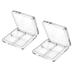 FRCOLOR Elf Makeup Empty Eyeshadow Pallet 4 Grids Plastic Eye Shadow Lipstick Organizer Pan 2pcs DIY Eye Shadow Box for Makeup Eyeshadow Lipstick Concealer Powder Pigment Makeup Palette