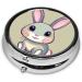 Cute Little Bunny Round Pill Box | 3 Compartment Organizer for Purse & Pocket | Portable Travel Pill Box - Buy Online on GoSupps.com