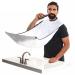 DayCount Beard Care Shave Apron 49 x 29.5 Inch Hair-Cut Apron Hair Salon Pongee Cape with Suction Cups and Hooks Waterproof