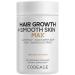 Codeage Hair Growth + Smooth Skin Max Vitamins Supplement - Patented Lustriva & SOD B Dimpless Superoxide Dismutase - Hair Growth Health Skin Cellulite Support - Biotin Vitamin C MSM - 30 Capsules