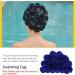 Haofy Retro Vintage Swimming Cap for Women - Waterproof Bath Cap for Long Medium Hair - Stylish Blue Design - Buy Online on GoSupps.com