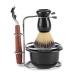 4-piece shaving set luxury razor razor set made of wood and ABS plastic including manual razor + container made of stainless steel + brush + bowl setset & kits