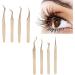 Buy Eyeline Tweezers Set - Stainless Steel Eyelash Extension Tweezers (8PC) for Professional 3D Volume Extensions - Perfect for False Lashes - International Shipping Available - Buy Online on GoSupps.com