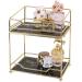 Z PLINRISE Makeup Organizer Shelf, 2 Tier Bathroom Vanity Tray for Perfumes, Makeups, Toiletries and Skincare, Multifunctional Cosmetic Storage Rack for Dresser and Countertop