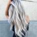 Long Wavy Synthetic Wig - 23 Natural Full Hair - Heat Resistant Ombre Silver - Buy Online on GoSupps.com