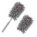 FCSHFC Chenille Feather Duster Anti-Static Dusters for Cleaning Extendable Bendable Washable Mini Dusters for Car Computer Fan Furniture(Gray)