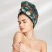 Quick-Dry Coral Velvet Hair Cap - Dragonfly & Lotus | Ideal Hair Towel for Travel & Home | Unisex - Buy Online on GoSupps.com