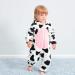 COOKY.D Unisex Winter Hooded Romper Jumpsuit | 2-36 Months | Cow Print | 6-12 Months - Buy Online on GoSupps.com